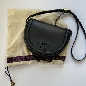 Tory Burch Crossbody Black Pebbled Leather NWOT